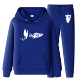Vlone Hoodie & Pants 2 Piece Set Hooded Suits Men'S Casual