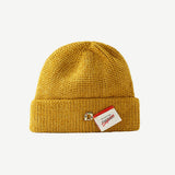 Red Beanie Hat Women's Autumn and Winter Warm Knitted Hat Beanie Hat Sleeve Cap