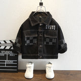 Toddler Boys Jackets Boys Spring and Autumn Denim Suit Two Pieces