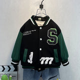 Toddler Boys Jackets Kids' Coat Spring and Autumn Baseball Uniform
