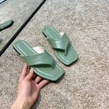 Women Open Toe Sandals Flats Summer Flip-Flops Flat Heel Beach Slippers