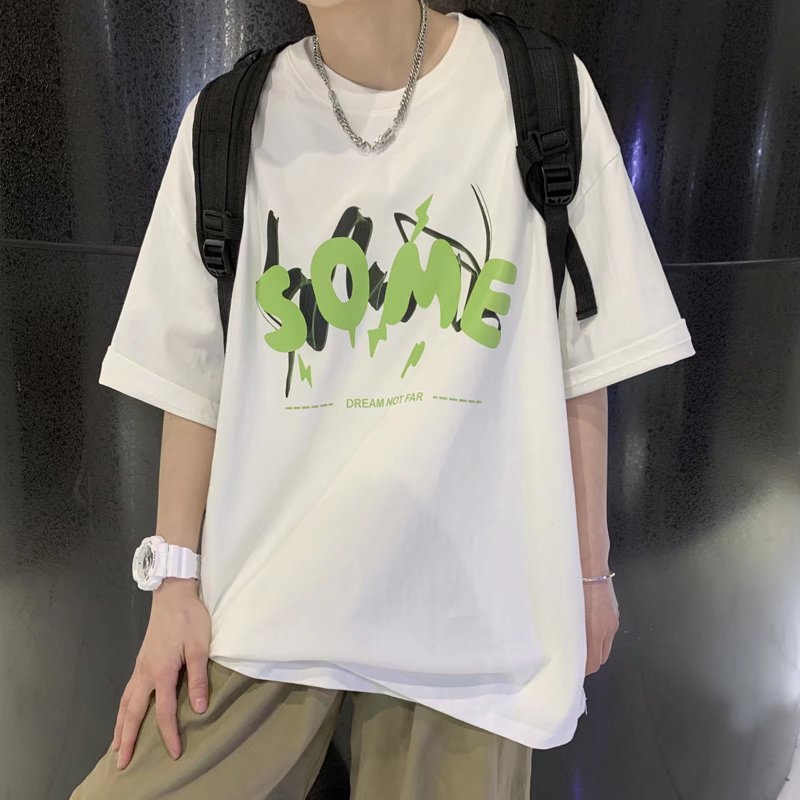 Men T-Shirts All-Match Half-Sleeved Loose
