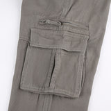 Julia Fox Low Rise Jeans Light Gray Casual with Big Pockets Overalls Women's Fashion Clothing Fashion Low Waist Loose Waist Straight Jeans