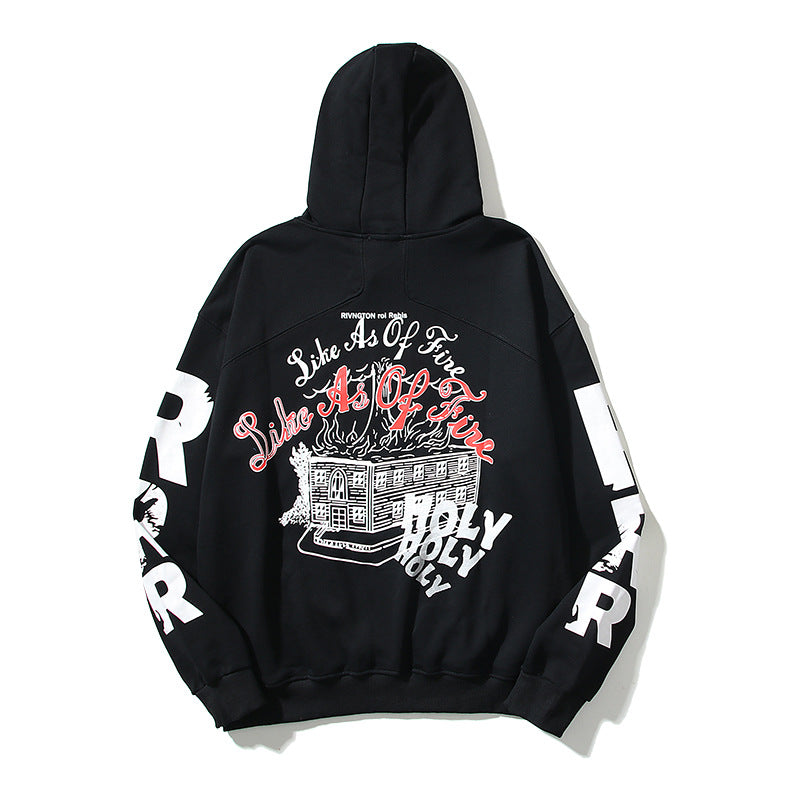 Kanye West Sunday Service Hoodie Personality Printed Hoodie Loose