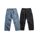 Man Fall Men's Embroidery Decorative Jeans Loose Straight Casual Pants