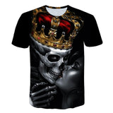 Skull T Shirt Devil Pattern Print