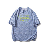 Men T Shitrs Full Printed Leopard Print Round Neck