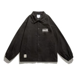 Man Fall Outfis Autumn Letter Print Casual Coach Jacket Boys Loose Street Top