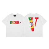 Vlone Mexico Friends Shirt Loose Men'S And Women'S Casual T-Shirt