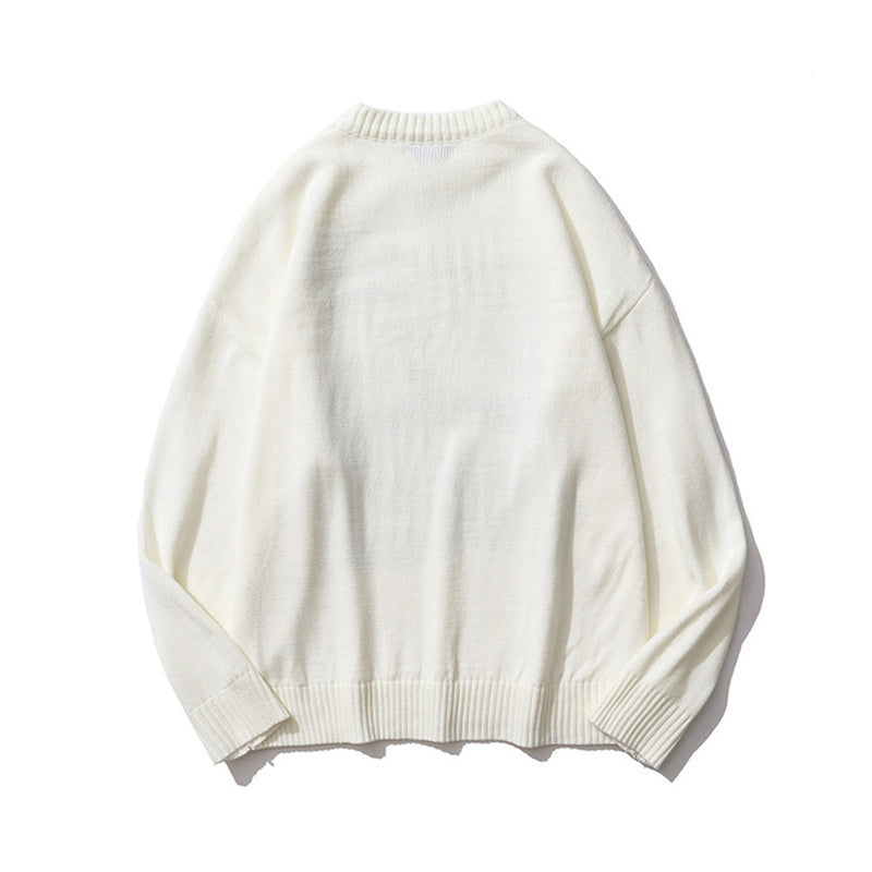 Men Sweater Character Printed Knitwear Men Autumn Loose Pullover
