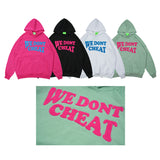 Man Fall Outfits Alphabet Embroidery Sweater Men's and Women's Loose Hooded Autumn and Winter Jacket