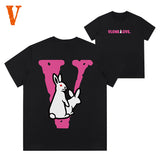 Vlone T Shirt Summer Couple T-Shirt Top Large Size Loose Short-Sleeved Shirt