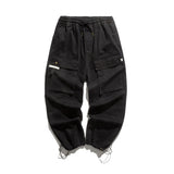 Man Fall Outfis Autumn Vintage Distressed Cargo Jogger Pants Men's Loose Multi-Pocket Slacks