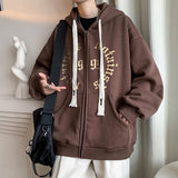 Men Hoodie Cardigan Hoodie Spring and Autumn Youth Loose Casual