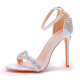 Nude Heels for Wedding Stiletto High Heel Sandals Wedding Shoes