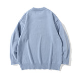 Men Sweater Flower Embroidered Knitwear Sweater Men Loose Long Sleeve Top