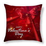 Valentine's Day Pillow Covers 4 Piece Random Styles Together, Love Heart Peach Skin Fabric Valentine's Day Pillow Cover Car Office Sofa Cushion