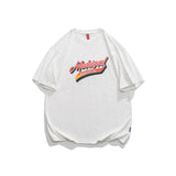 Men T Shitrs Color Letter Printing Loose