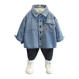 Toddler Boys Jackets Children's Clothing Boys Autumn Clothing Denim Shirt Spring and Autumn