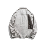 Man Fall Outfis Autumn Color Matching Casual Workwear Jacket Boys Loose Top Coat
