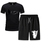 Vlone T Shirts & Shorts 2 Piece Set Men'S Summer Sports Fitness Casual Shorts Suit