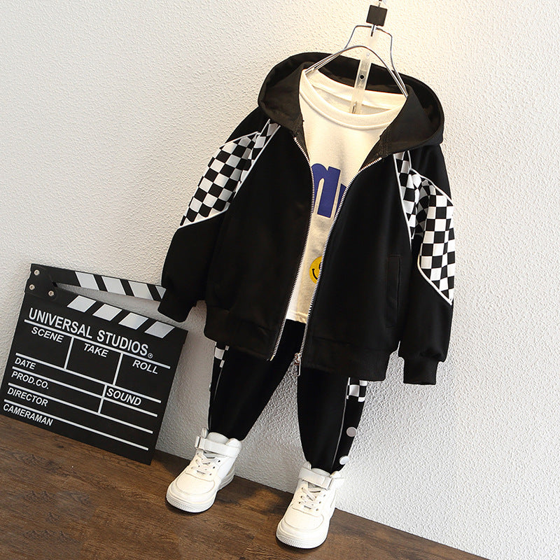 Toddler Boys Jackets Boys Spring Clothes Suit Sports Two-Piece Set