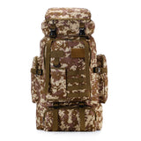 Hiking Backpacks Large Capacity Camouflage 80L Waterproof