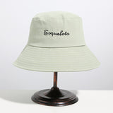 Women Bucket Hat Embroidered Single-Sided Bucket Hat Letters