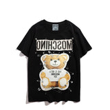 Moschino T Shirt Teddy Bear Pattern Quick-Drying Loose Short Sleeve