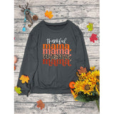 Merry and Bright Sweatshirts round Neck Long Sleeve Sweater Dazzling Color Letters Printed