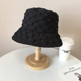 Women Bucket Hat Sunshade Bubble Fold Bucket Hat