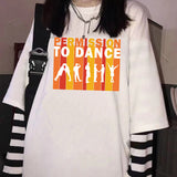 BTS Proof T Shirt Striped round Neck Short Sleeve Top T-shirt