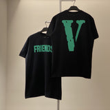 Vlone T Shirt Short-Sleeved Men'S T-Shirt Women'S Loose Large Size