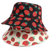Bucket Hat Fishing Cap Cotton Print Fisherman Hat Printed Fruit Men And Women Outdoor Sun Hat