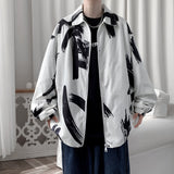 Men's Jackets Autumn Loose Men Printed Jacket Coat