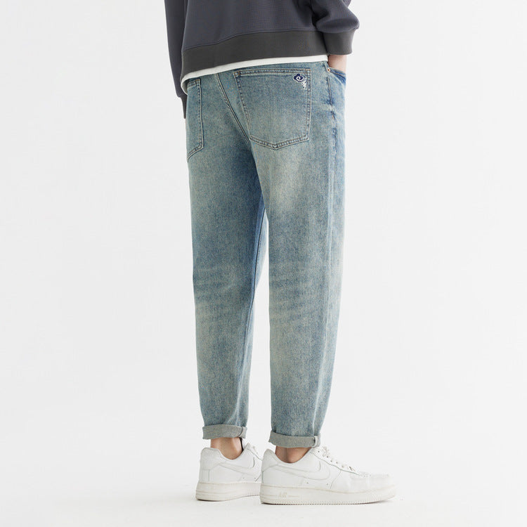 Men Jeans Light Blue Jeans Men's Spring Trend Versatile Casual