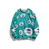 Crew Neck Sweatshirts for Men | Cartoon round Neck Sweater Loose Top