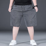 Men Denim Shorts plus Size Denim Shorts Men's Summer Loose Trendy plus Size