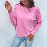 Women Pullover Knit Sweater Autumn and Winter Women's Pullover Sweater