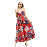Nine Britton Dress Casual Loose Bohemian Floral Print High Waist