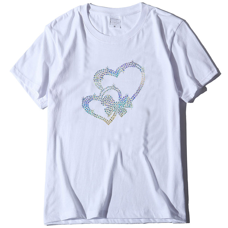 Valentine's Day T Shirt Short-Sleeved T-shirt Summer plus Size Top