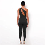 Women's Summer High Waist Tight Sleeveless Casual Sports Jumpsuit