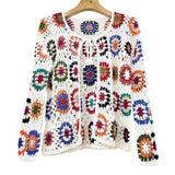 Coachella Music Festival Outfits Knitwear Hollow out Coat Long Sleeve Top