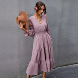 Kendall Jenner Wedding Guest Dress Elegant Slim Fit Slimming V-Neckline Mid-Length