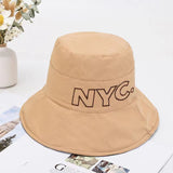 Women Bucket Hat Fisherman Middle Brim Sun Protection