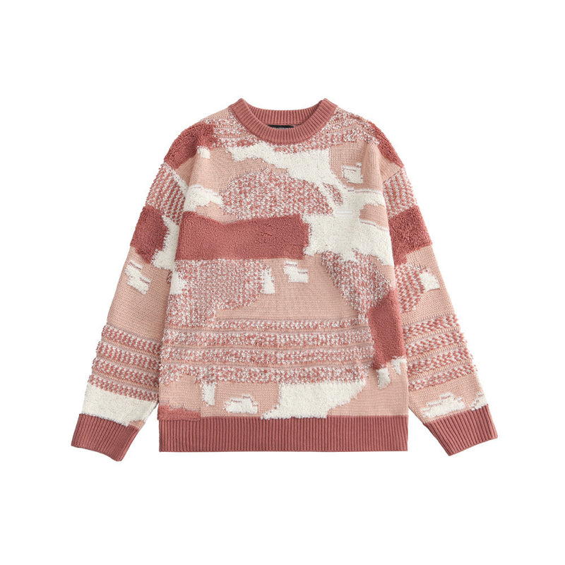 Men Sweater Men's Trendy Loose round Neck Sweater Trendy Brand Pullover