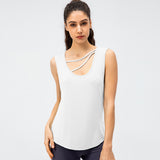 Moisture Wicking Tank Top Loose Yoga Vest Breathable
