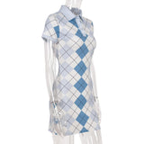 Homecoming Dresses Spring/Summer Plaid Sportswear Dress