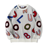 Men Sweater Letter Jacquard Sweater Men's round Neck Sweater Autumn