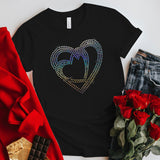 Valentine's Day T Shirts Couples Heart Printing Women's Pullover T-shirt